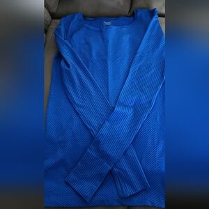 Athleta Vibrant Blue Textured Top